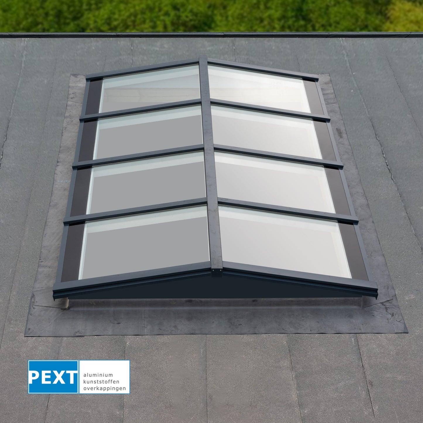 Lichtstraat Zadeldak - Geïsoleerd - 340 x 355 cm | 8 vakken