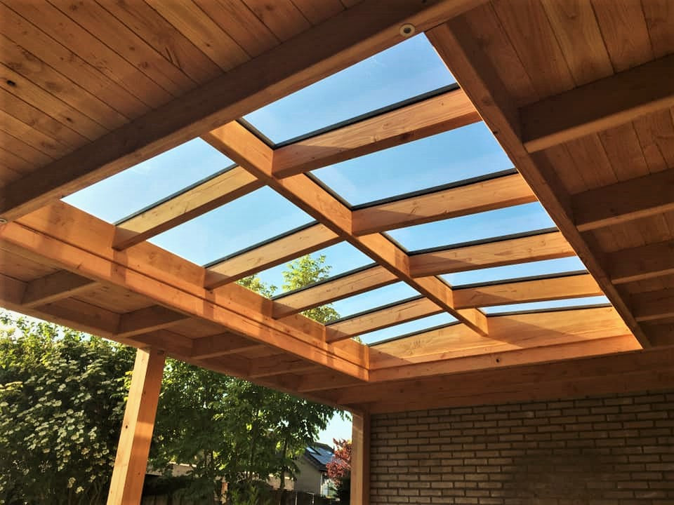 Lichtstraat Zadeldak - Douglas - 404,2 x 305 cm | 10 vakken