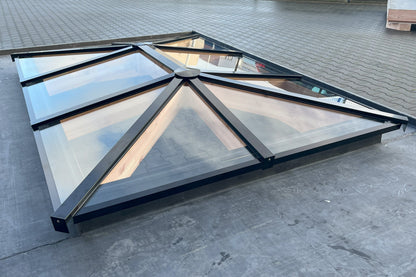 Lichtstraat Schilddak - Douglas - 418,6 x 255 cm | 12 vakken